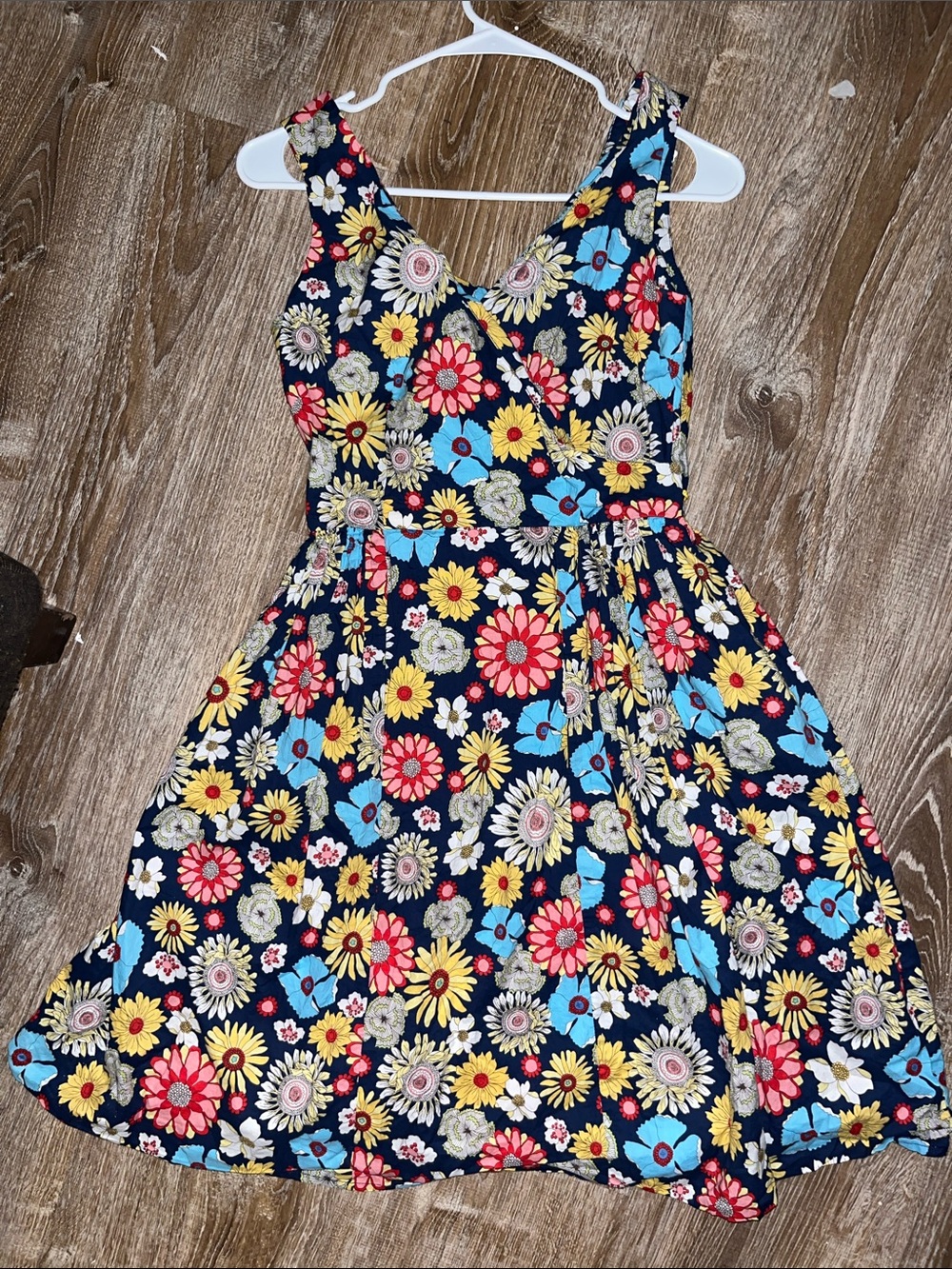 Womans Bea&Dot Navy Floral Sundress - Bright Multi-Color